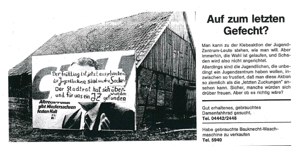 Zeitungsausschnitt von Juni 1982